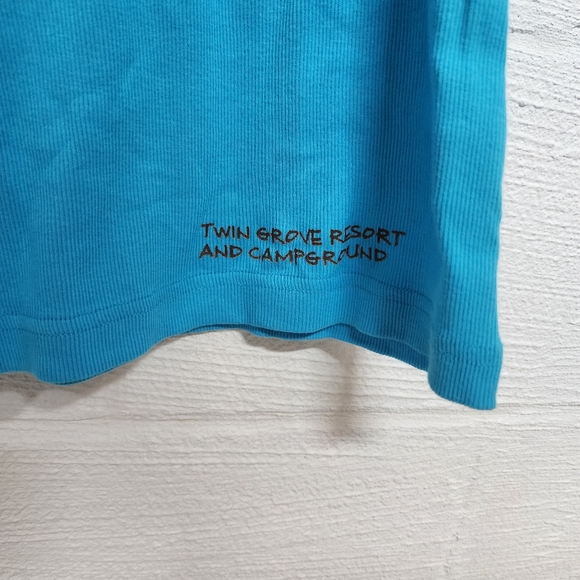 Large Lazy One Turquoise Tank Top - Picture 2 of 4